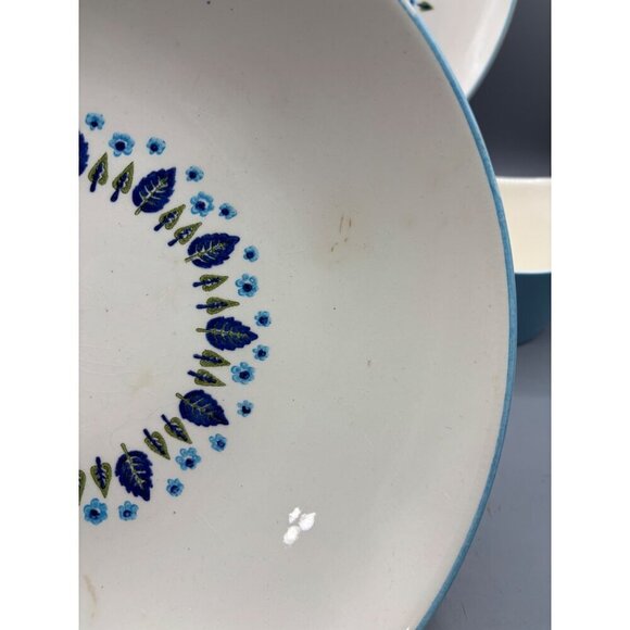 Vtg MCM Marcrest Swiss Alpine Chalet 3 Pc Platter Serving Bowl - Picture 4 of 14